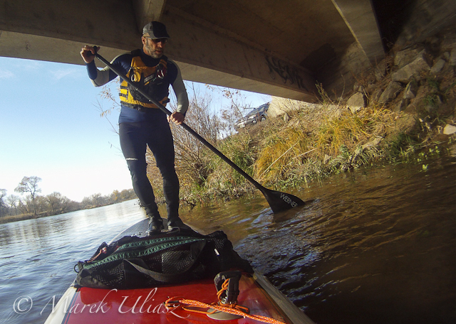 paddling SUP on South Platte River