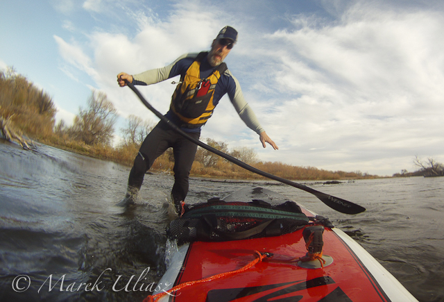 paddling SUP on South Platte River