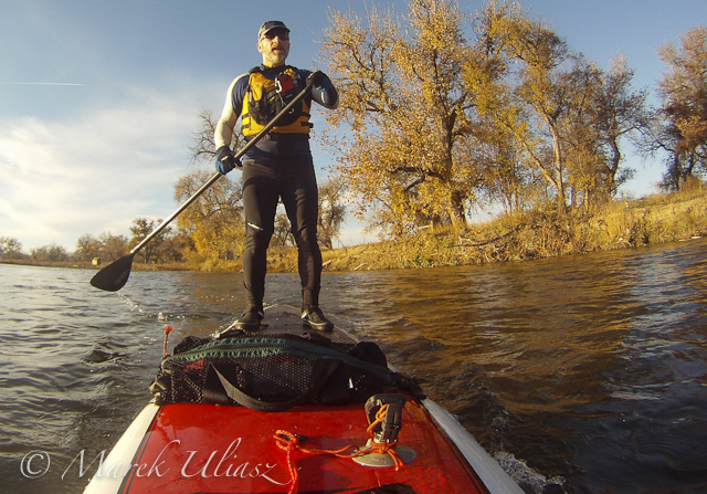 paddling SUP on South Platte River