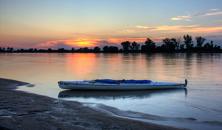 Sunset on Missouri River